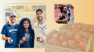 A photo collage of Fisher Macklin