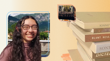 A collage of images of Chantelle Flores