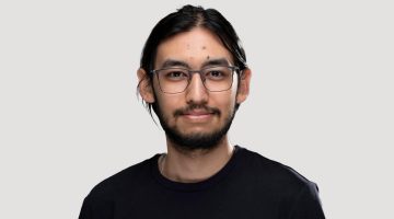 A portrait of Siddhartha Bajracharya