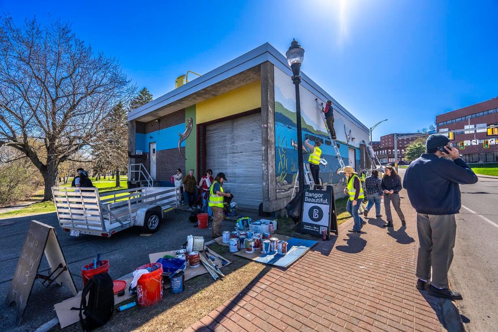 A photo of the exterior of the pump station