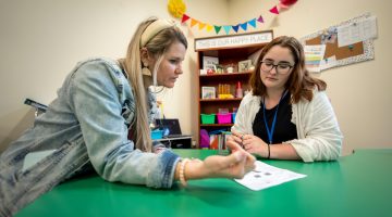 A photo of a student teacher