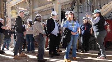 A photo of UMaine students at Bath Iron Works