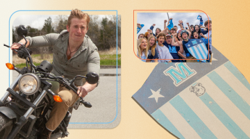 A collage of images featuring Dylan Burbridge