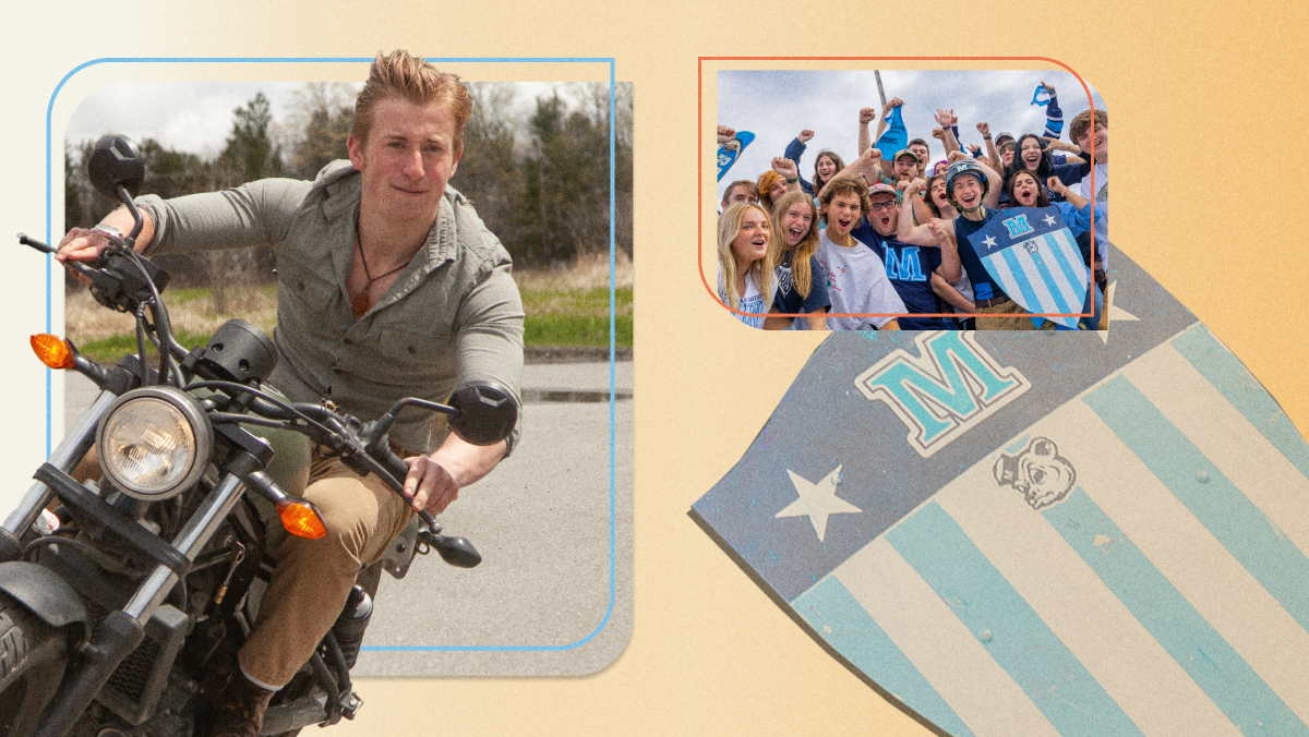 A collage of images featuring Dylan Burbridge