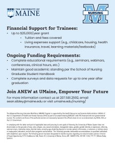 ANEW flyer with text