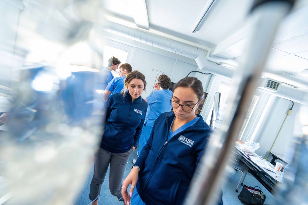 A photo of nursing student in a lab