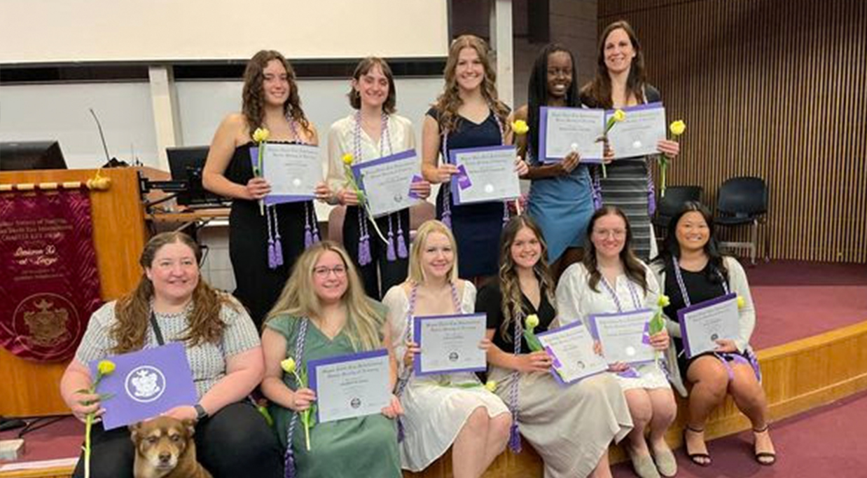 A photo of Sigma Theta Tau inductees