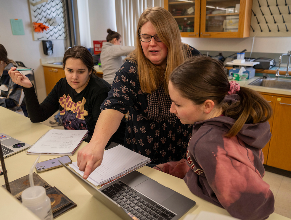 A photo of students in a science class