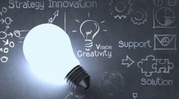 Light Bulb with Gears and Puzzle Items