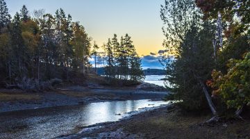 photo of a river meeting the ocean