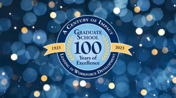 graphic mark of the 100 years of graduate school