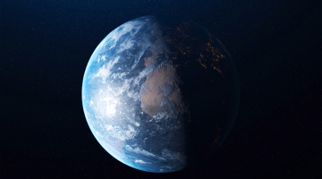 A photo of planet Earth from outer space