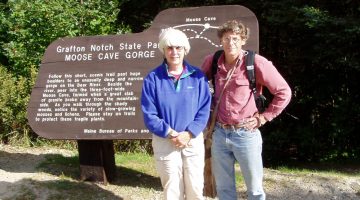 Pat Ledlie and friend Bruce Allen of the Missouri Botanical Society at Grafton Notch. Photo courtesy of Pat Ledlie.