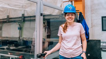 Irja Hepler in a lab