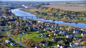 Fort Fairfield aerial view in Central Aroostook