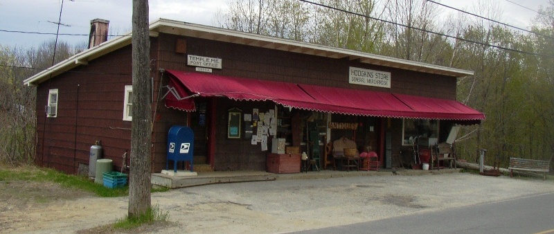 Temple Post Office in the former Hodgkins General Store